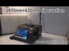 Chirurgie Laser für die Celluliteentfernung 1470nm 980nm Faseroptische Dioden Laser Fettabsaugmaschine