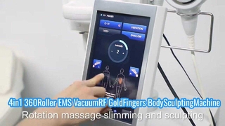 4in1 Facelifting 360 Roller EMS Vacuum RF Gold Fingers Body Sculpting Machine