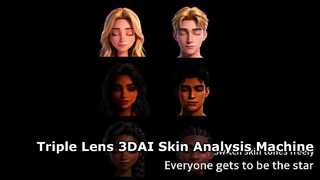 Gesichtstest-Scanner mit drei Linsen, 19 Sprachen, 8 Spektral-3D-KI-Hautanalysegerät