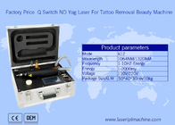 Des Koffer-532nm Schalter-Nd Yag Laser-Tätowierungs-Abbau-der Maschinen-Miniq Schönheit