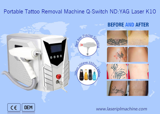 1064nm 532nm Laser Tattoo Entfernung Maschine mit abnehmbarem Griff