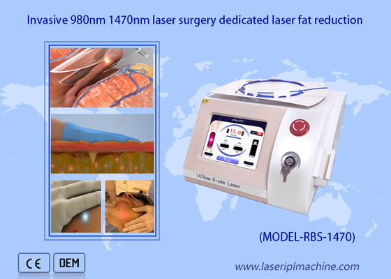 Optischer Laser Faser-Laser-Fettabbau-tragbarer Dioden-Laser-Maschinen-980nm 1470nm