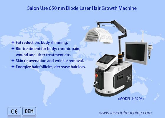 650 Nm Diodenlaser-Haarwuchsmaschine Niedrigstufene Haartherapie-Analysator