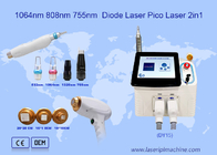 Nd Yag Dioden-Laser-Haar-Abbau und Pico Laser 2 des Tätowierungs-Abbau-808nm in 1