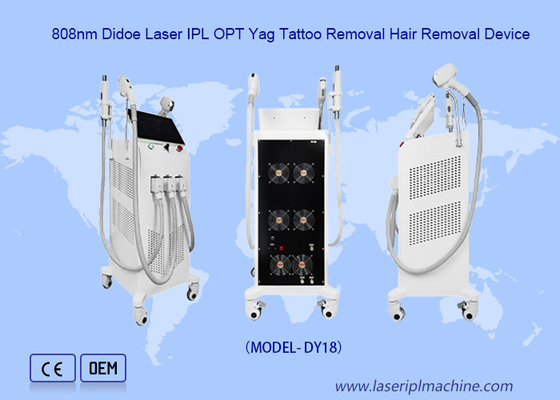 3in1 Ipl 808nm Diodenlasermaschine und Yag-Tattoo-Entfernungseinrichtung