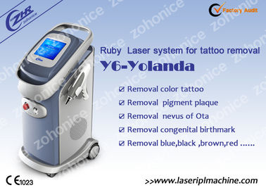 Doppelstangen-Handstück Q swtich Nd Yag 532nm professionelle Laser-Tattoo-Entfernung Maschine
