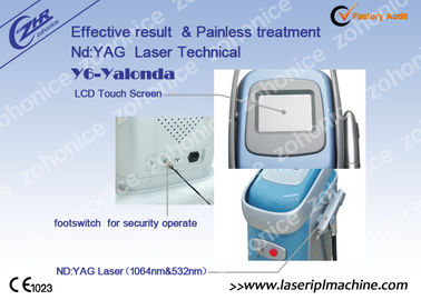 Doppelstangen-Handstück Q swtich Nd Yag 532nm professionelle Laser-Tattoo-Entfernung Maschine