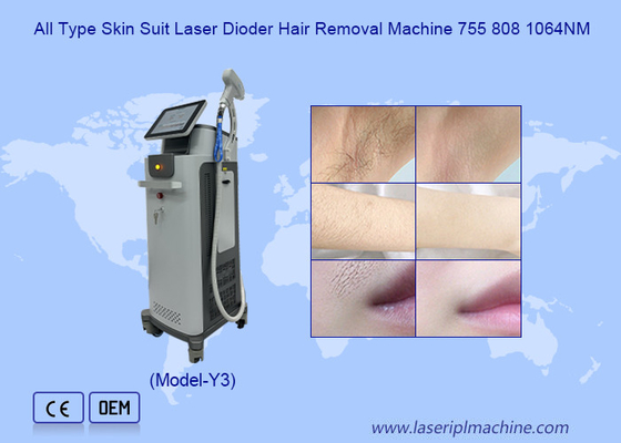 Für alle Hauttypen Schmerzlose 1064 755 808nm Diodenlaser-Haarentfernung