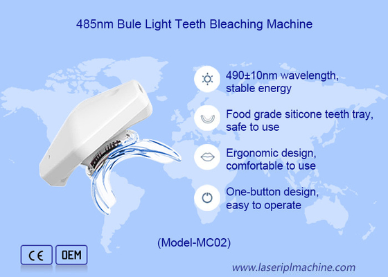 Heimschönheitsgerät mit schwarzen Zahnbleichfunktionen und kaltem blauem Licht 465nm-485nm