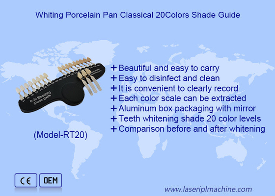 Handheld 3D Zahnbleichung Schattierung Guide 20 Farben Zahnbleiche