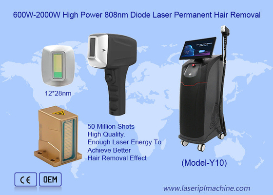 500W-1600W 4 Wellenlängen für alle Hautfarben 808nm Diodenlaser Haare entfernen Maschine