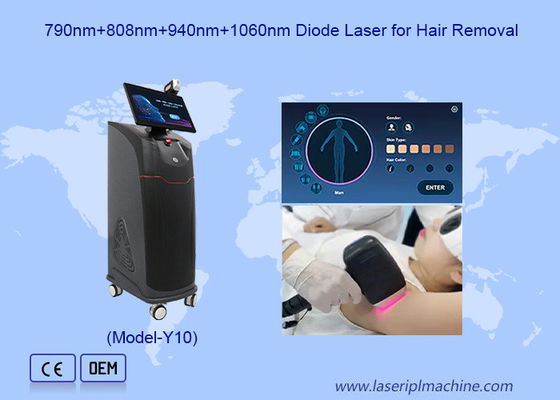 Schmerzlose 15,6" Touchscreen 808nm Diodenlasermaschine zur Haarentfernung Hautverengung