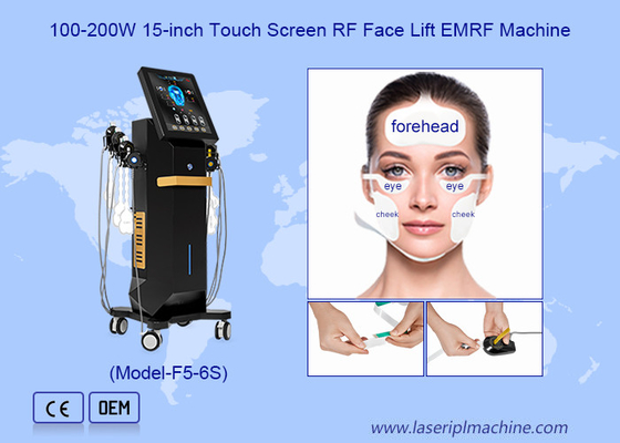 Vertikaler Gesichtsmassager 6 Griffe RET FACE EMS Muskel-Stimulator-Maschine