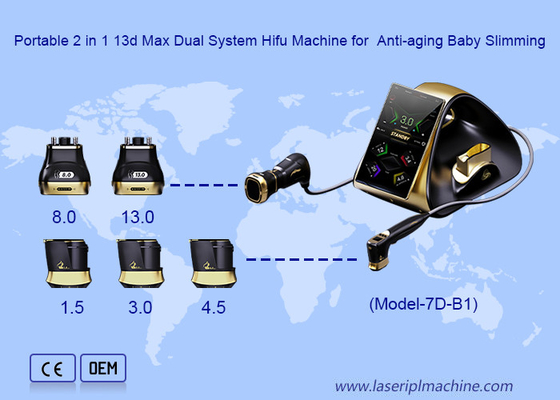 Tragbare 2 in 1 13d Max Dual System Hifu Maschine für Anti-Aging Baby Slimming