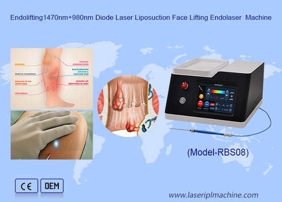 1470nm 980nm Diodenlaser Hämorrhoiden Behandlung Fettabsaugung Körper Schlankheitsmaschine