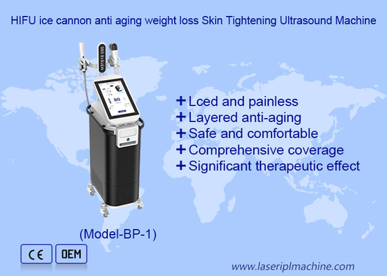 HIFU Faltenentfernung V-Line Eis-Crio Ultraschall Hautverjüngungsmaschine