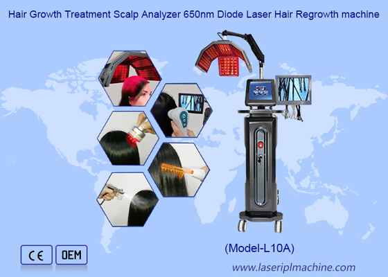 Lasertherapie Rotlichttherapie-Maschine Diode 650nm Anti-Haarentfernung Wiederaufwuchs Haarwachstum