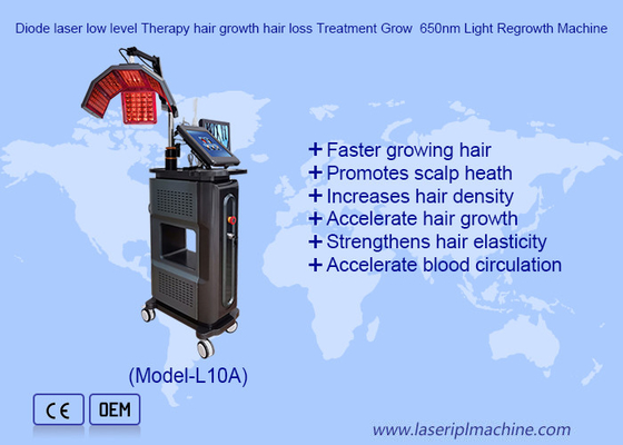 Diodenlaser Niedrigstufentherapie Haarwachstum Haarausfall Behandlung Wachstum 650nm Licht Wiederaufwuchsmaschine