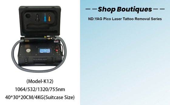 Q Switch Nd Yag Laser Maschine für Kohlenstoff Peeling Sommersprossenentfernung Tätowierung Entfernung