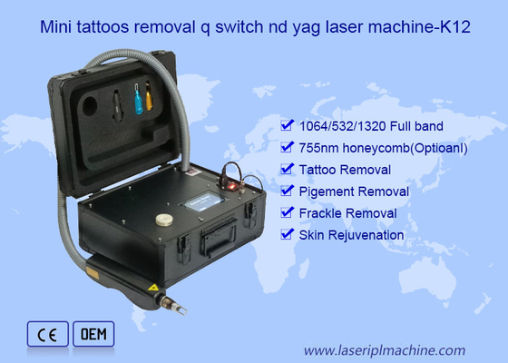 Mini-Portable Q-Switched ND YAG Laser Entfernen von Tattoo Pigment Entfernung Maschine