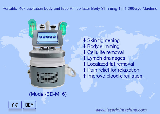 Portable 40k Kavitation Körper und Gesicht Rf Lipo Laser Körper Abnehmen 4in1 360 Cryo Maschine