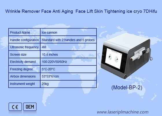 Haut-Lifting-Spannung Gesichts Anti-Aging 2 in 1 Eis-Hifu-Maschine