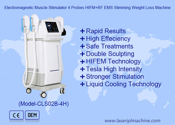 Elektromagnetischer Muskel-Stimulator 4 Sonden HIFM RF EMS Abnehmmaschine Gewichtsverlust