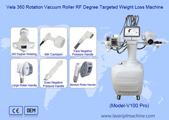 360-Roller-Fettfriermaschine RF-Vakuum 40K-Kavitations-Velashaping-Schlankheitsmaschine
