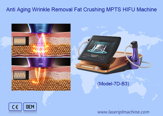 Doppelgriffe Anti-Falten-Hautverstärkung 7D 12D MPTS Rf 360HIFU-Maschine