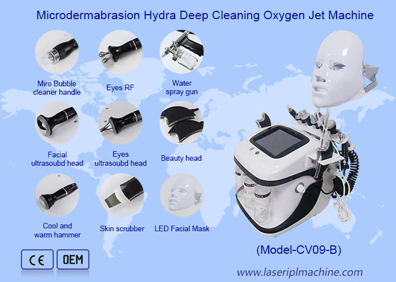 Schwarze Perle Aqua Peel RF Ultraschall Sauerstoffblase Hydro Mikrodermabrasion Maschine zur Tiefreinigung