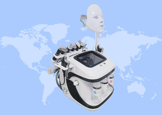 9 in 1 Hautpflege Faltenentfernung Aqua Peel Hydro Jet Peeling Rf Mikrodermabrasion Gesichtsmaschine