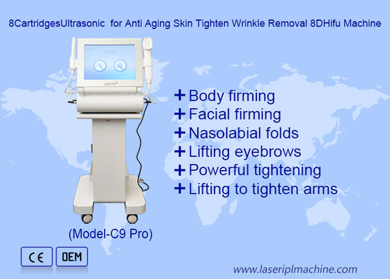 8Kartuschen Ultraschall für Anti-Aging Haut Straffen Faltenentfernung 8DHifu Maschine