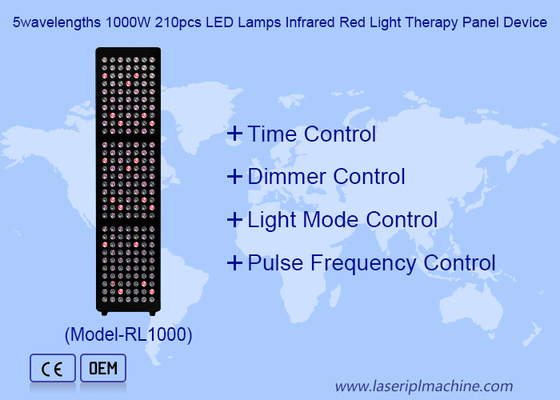 5 Wellenlängen 1000W 21Stk. LED-Lampen Infrarot-Rotlichttherapie-Panel-Gerät