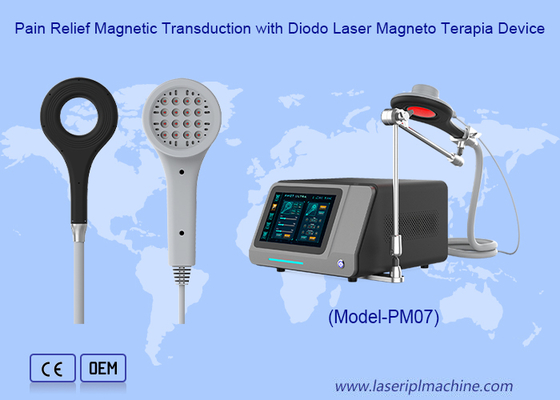 Schmerzlinderung durch magnetische Transduktion mit Diodenlaser-Magneto-Therapie-Gerät