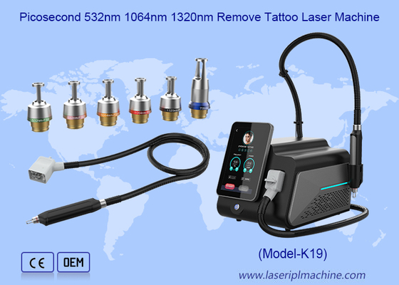 Picosekunden 532nm 1064nm 1320nm Tattooentfernungs-ND-Yag-Laser-Maschine
