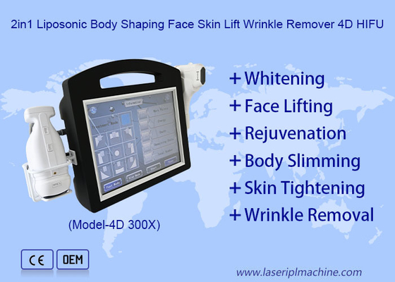 2 in 1 Liposonic Body Shaping Gesichts Haut Lift Faltenentferner 4d Hifu Maschine