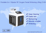 8 in 1 zweipoliger Rf-Sauerstoff-Gesichtsbehandlung, die anhebende Schönheits-Maschine weiß wird