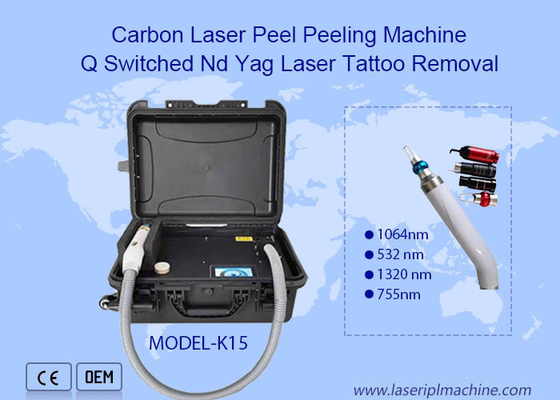 532nm 1064nm 1320nm Q Switch Nd Yag Mini Saphir Ruby Laser Tattoo Entfernung Maschine