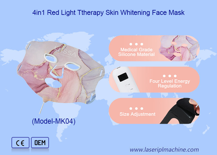 630nm/880nm/590nm/470nm Led Gesichtsmaske Lichttherapie für den Modus Rot/Gelb/Blau/Infrarotlicht