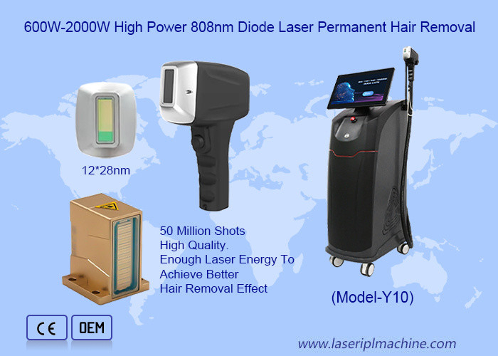 500W-1600W 4 Wellenlängen für alle Hautfarben 808nm Diodenlaser Haare entfernen Maschine