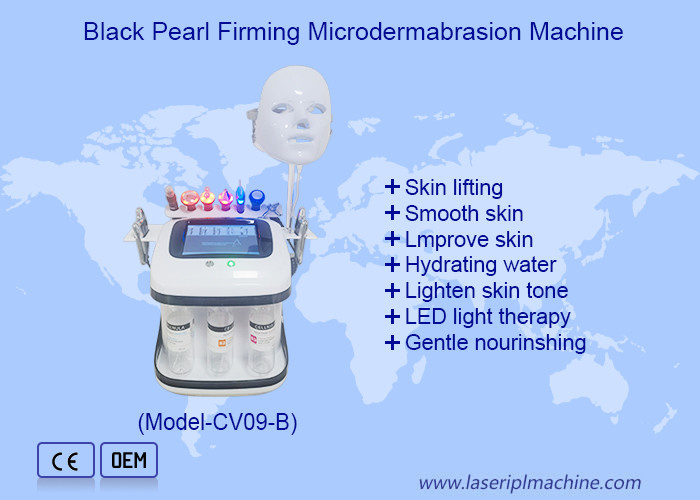 Schwarze Perle Aqua Peel RF Ultraschall Sauerstoffblase Hydro Mikrodermabrasion Maschine zur Tiefreinigung