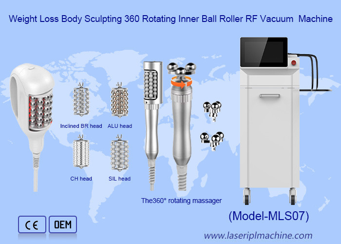 360° Dreh 7 Köpfe 2 in 1 Massage Körper Kontur Innenkugel Roller RF Therapie Maschine