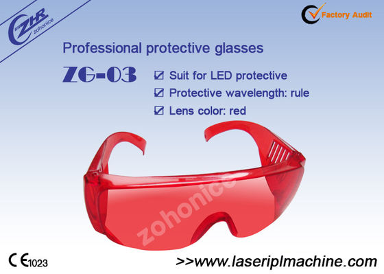 Guter Preis Rote 400nm-Laser-Sicherheitsbrille für Led-Cool-Light-Zähnebleichmaschine Online