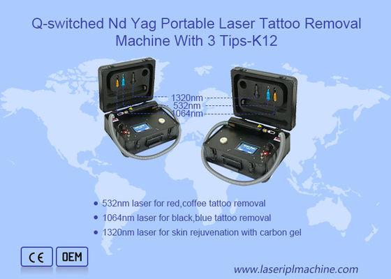 Guter Preis CE-Klassifizierte hochwertige tragbare AC220V Laser-Tattoo-Entfernung Maschine 1064nm 532nm 5HZ Online