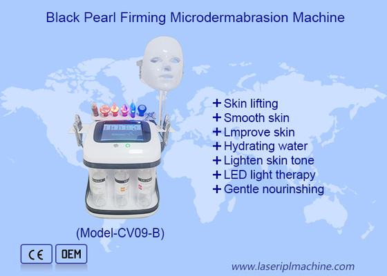 Schwarze Perle Aqua Peel RF Ultraschall Sauerstoffblase Hydro Mikrodermabrasion Maschine zur Tiefreinigung