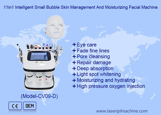 Gesichtslifting Feuchtigkeitsspülung Gesichtssauerstoffblase RF Hydro Mikrodermabrasion LED Gesichtsmaschine