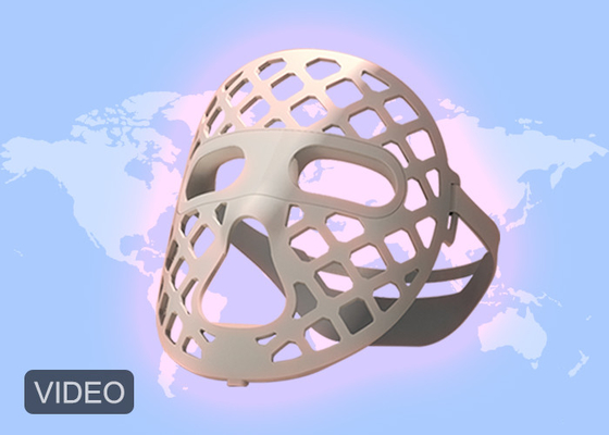 360-Grad-Soft-Silicon-Gesichtsmaske mit Hohl-Design-Led-Blau-Rot-Led-Lichttherapie