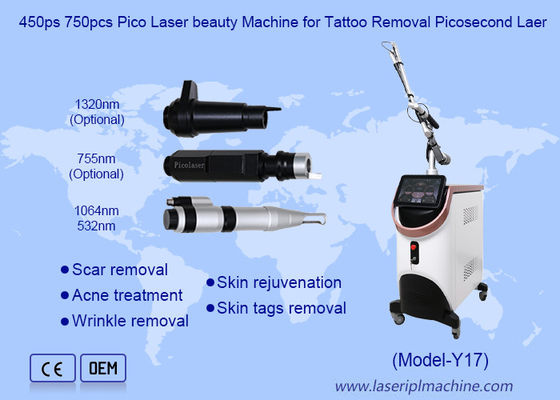 Guter Preis 450ps 750pcs Pico Laser Schönheitsmaschine für Tattoo Entfernung Picosecond Laser Online
