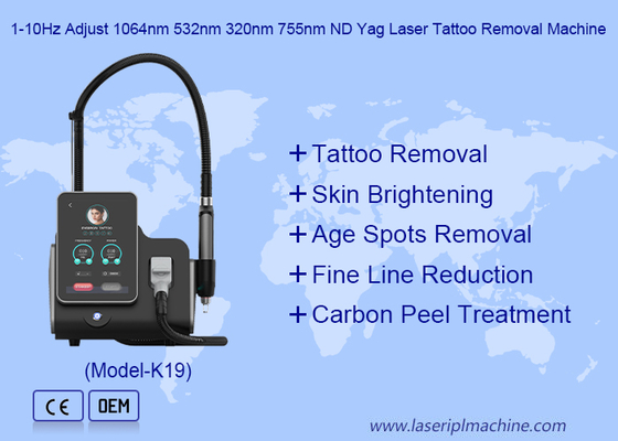 Picosekunden 532nm 1064nm 1320nm Tattooentfernungs-ND-Yag-Laser-Maschine