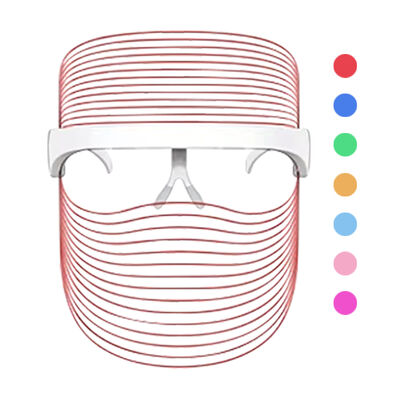 Home-Gebrauch Wiederaufladbare Kabellose 7-Farben-Schönheitslichttherapie LED-Gesichtsmasken